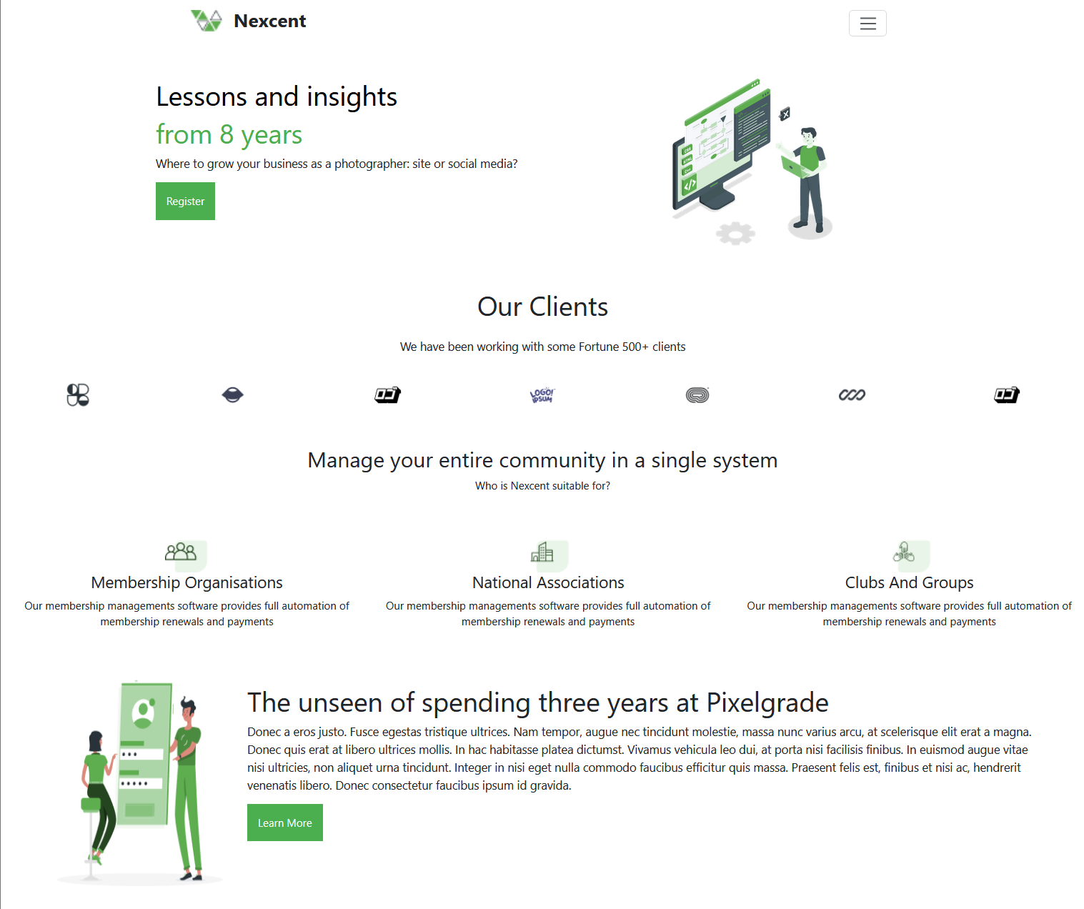 A landing page based off of a found Figma design built with bootstrap 5 mainly.